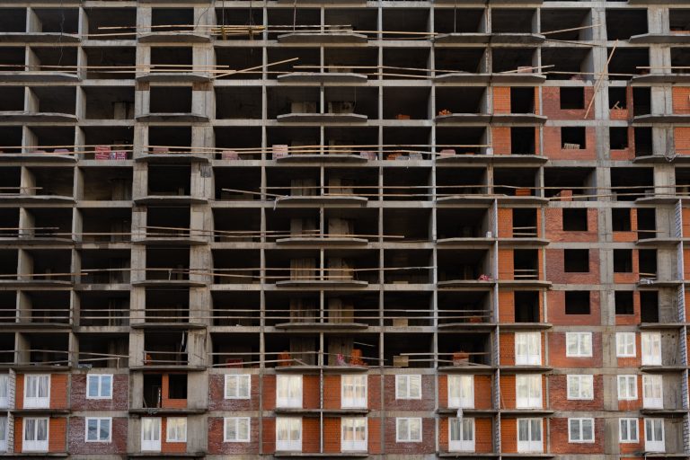 House/building development. construction. Street geometry